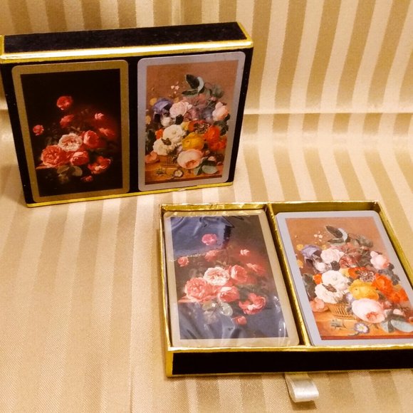 Vintage Congress Double Deck Floral/Roses Playing Cards - Picture 1 of 16